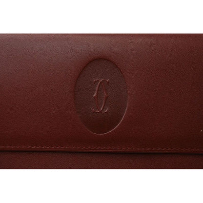 Cartier Folded Wallet Trifold Vintage Must de Cartier Bordeaux — view 3