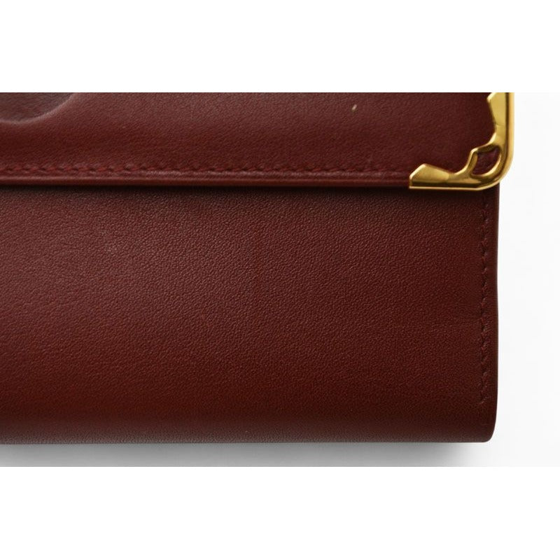 Cartier Folded Wallet Trifold Vintage Must de Cartier Bordeaux — view 4