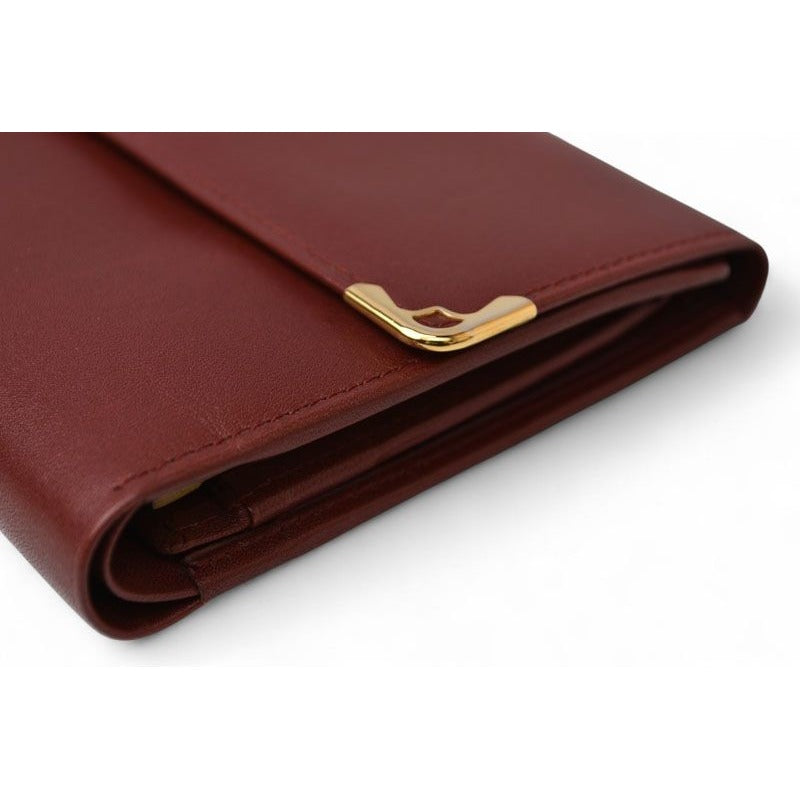 Cartier Folded Wallet Trifold Vintage Must de Cartier Bordeaux — view 7
