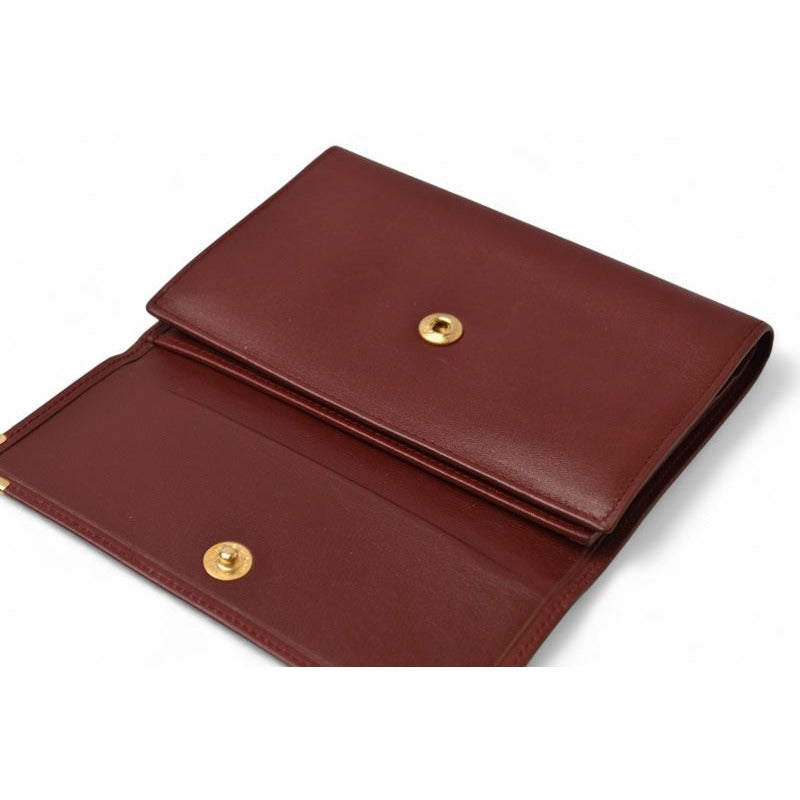 Cartier Folded Wallet Trifold Vintage Must de Cartier Bordeaux — view 8