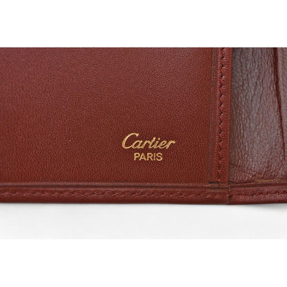 Cartier Folded Wallet Trifold Vintage Must de Cartier Bordeaux — view 9