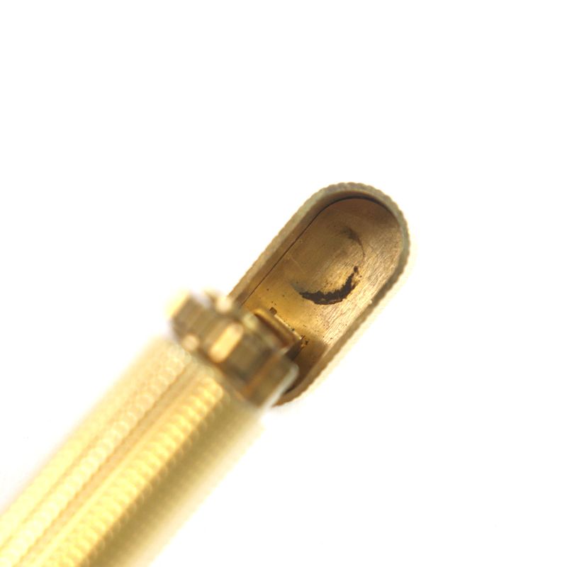  Cartier Oval Diamond Pattern Roller Gas Lighter Gold Men's