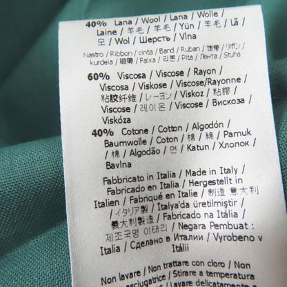 Fendi 2019 Fq7073 Mohair Wool Long Length Pleated Skirt Green 40 Made In Italy