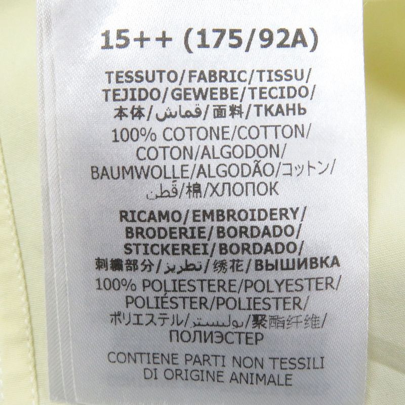 Gucci 659895 Logo Embroidery Long Sleeve Long Sleeve Shirt Light Yellow 15++