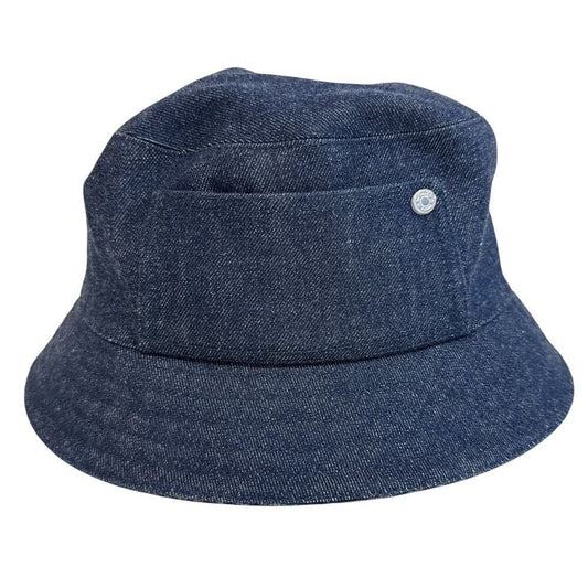 Hermes Series Button Elena Denim Hat Navy