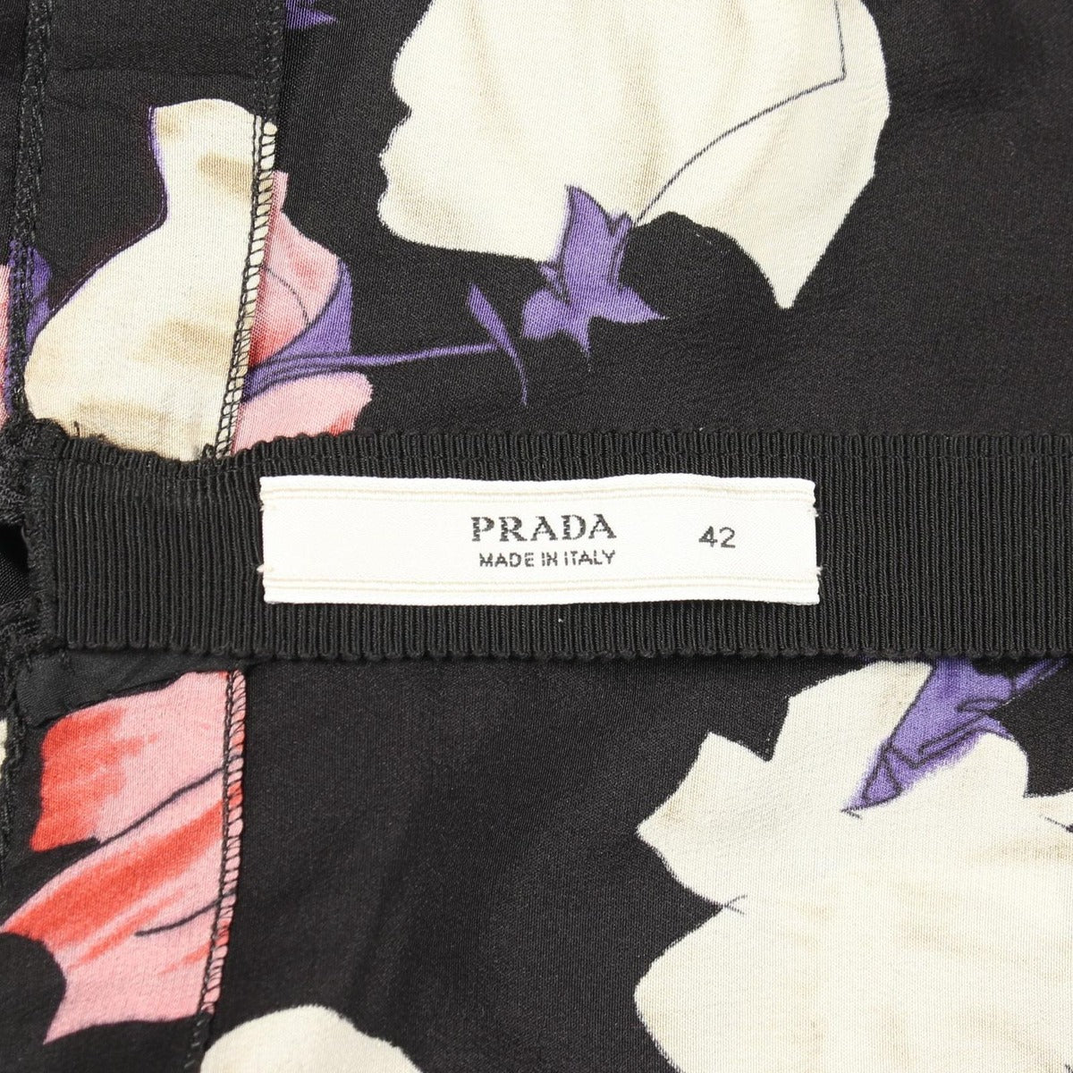 Prada Dress Silk Black 42 Multicolor — view 3