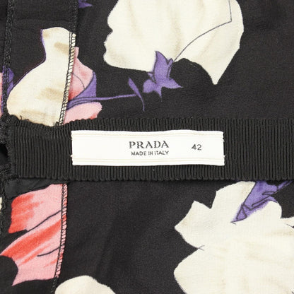 Prada Dress Silk Black 42 Multicolor — view 3