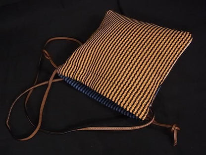 Loewe Pauraz Ibiza Anagram Canvas Stripe Shoulder Bag Crossbody Ivory