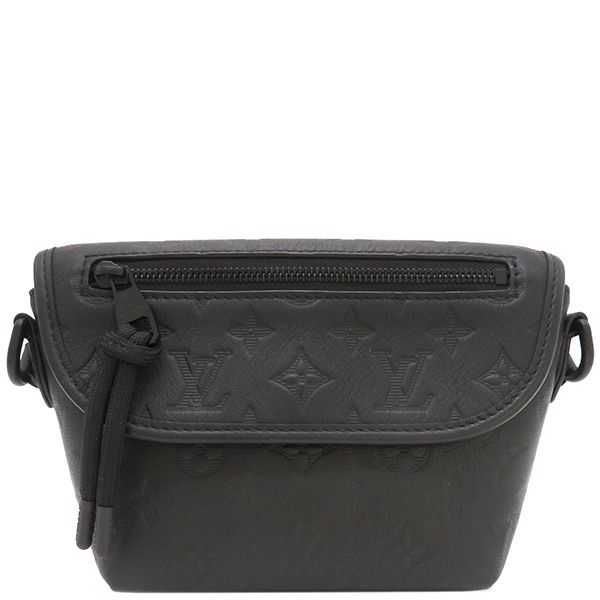 Louis Vuitton Shoulder Bag Pulse Wearable Wallet Monogram Shadow Leather Black