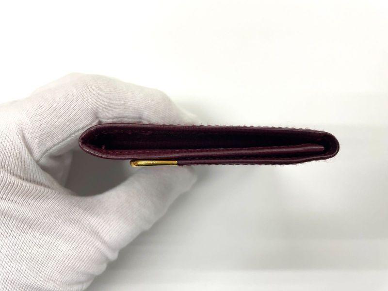 Cartier Must Line Leather Coin Case Bordeaux Made In Spain