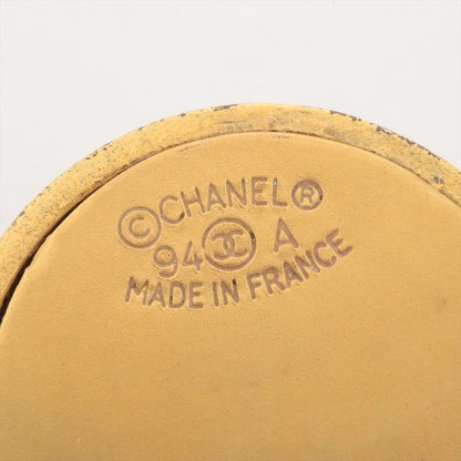 Chanel Logo Earring (one Side Only) 94A GP Gold And Black Made In France