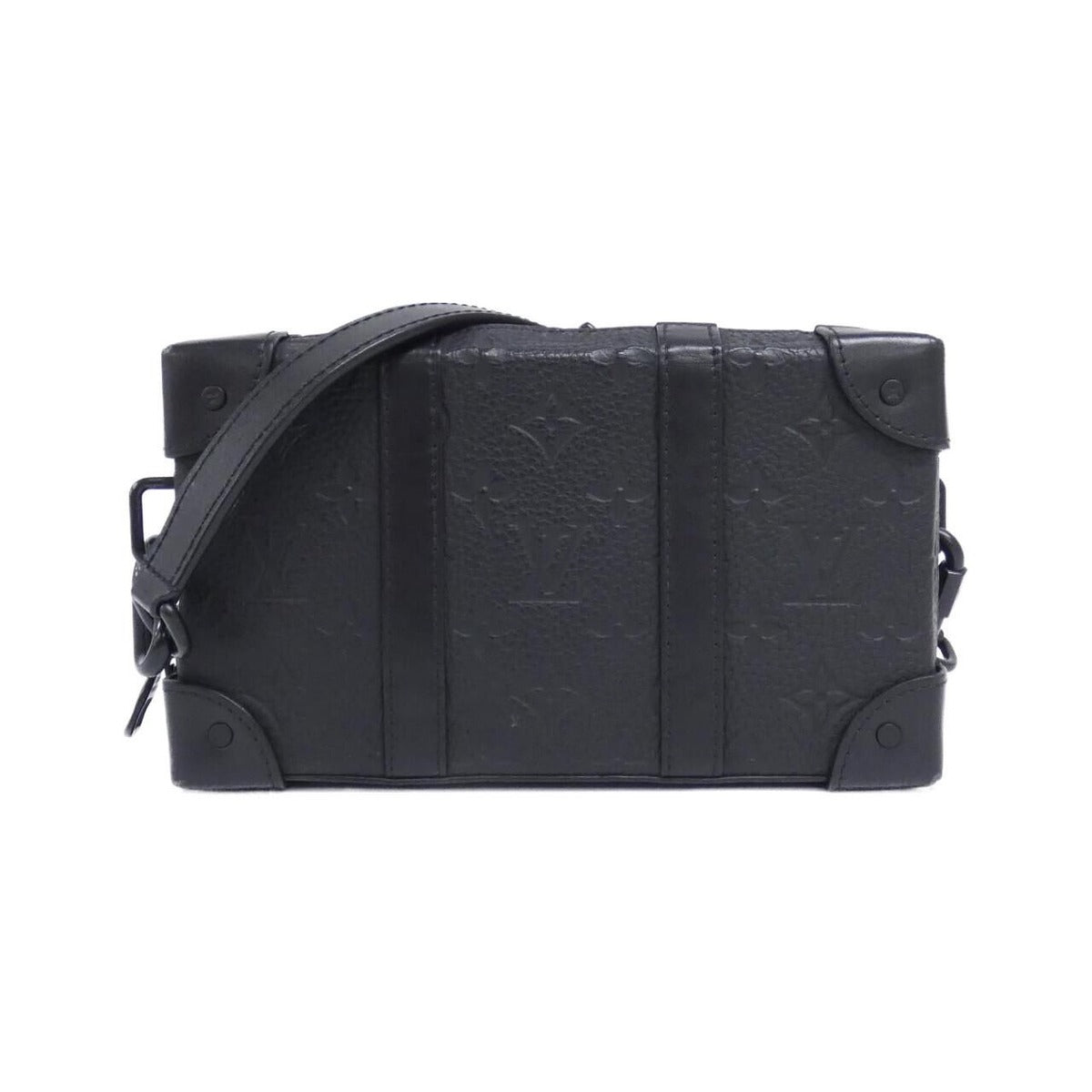Louis Vuitton Taurillon Monogram Soft Trunk Wallet Shoulder Bag Black