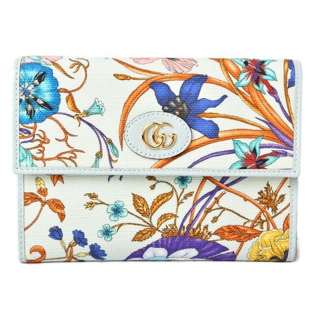 Gucci Document Case Small Bag Clutch Folded Wallet Flora Limited