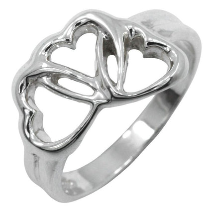 Tiffany & Co Triple Heart Silver 925 Size 12.5 Ladies' 2.9g Ring