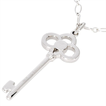 Tiffany & Co Tiffany & Co Crown Key Necklace Diamond 18K White Gold 64g White