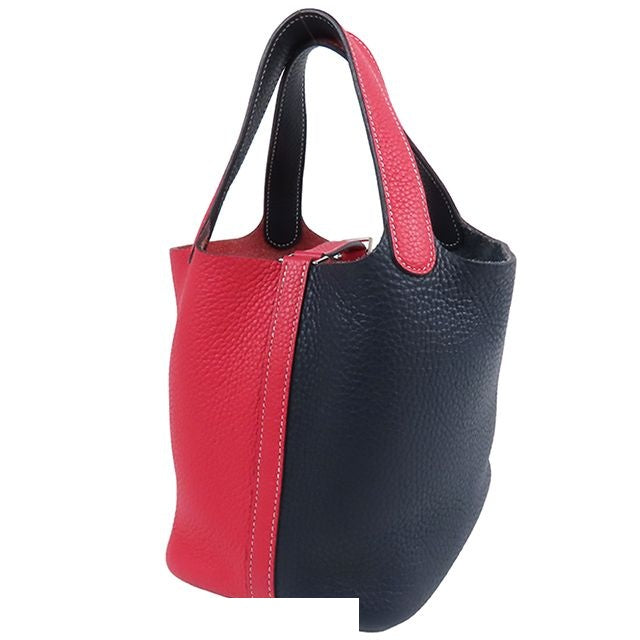 Hermes Picotin Lock Kazak PM Blue Nuit Rose Taurillon Clemence Handbag — view 2