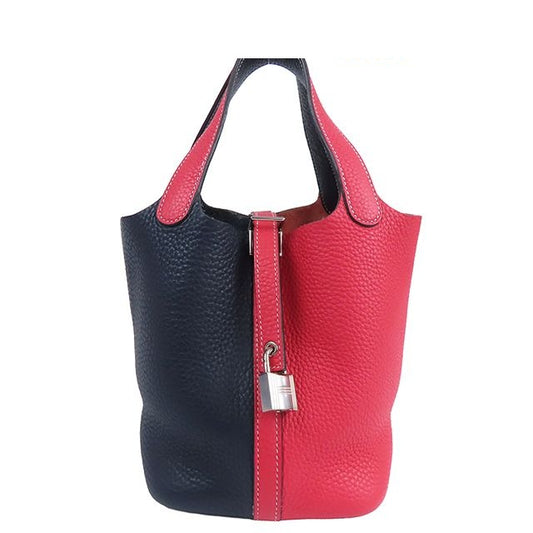 Hermes Picotin Lock Kazak PM Blue Nuit Rose Taurillon Clemence Handbag
