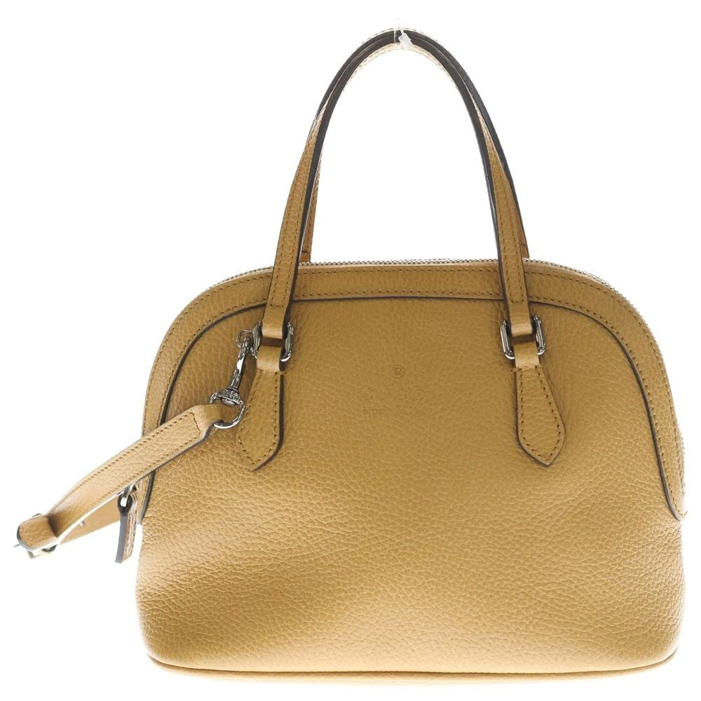 Gucci 2-Way Log Leather Shoulder Bag Beige