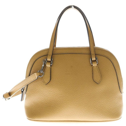 Gucci 2-Way Log Leather Shoulder Bag Beige