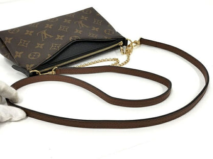 Louis Vuitton Pallas Clutch 2WAY Shoulder Bag Monogram Brown M41639