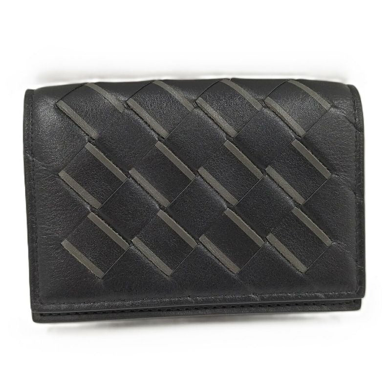 Bottega Veneta Card Case Leather Black