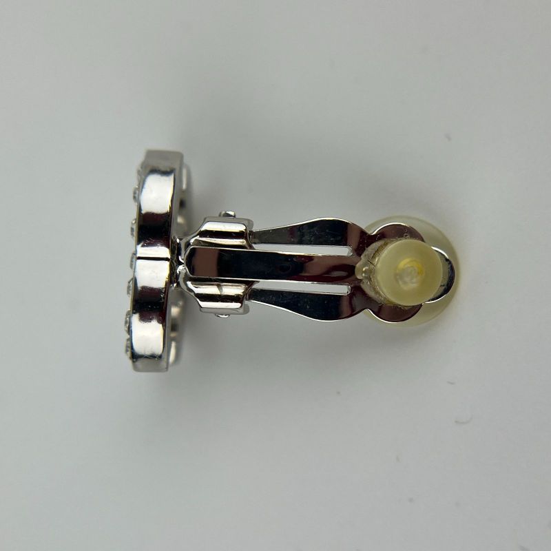 Chanel Coco Mark Accessories Earrings Silver 05V Vintage Women's