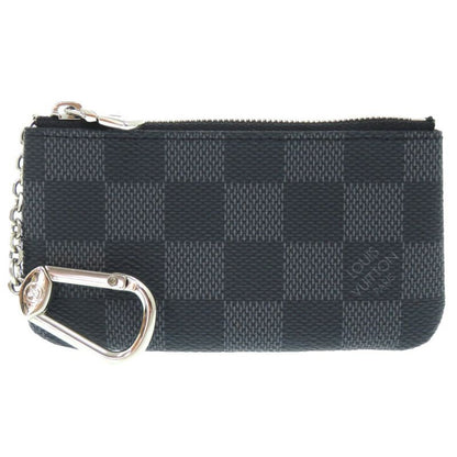 Louis Vuitton Pochette Cles Damier Graphite Coin Case Wallet 0798