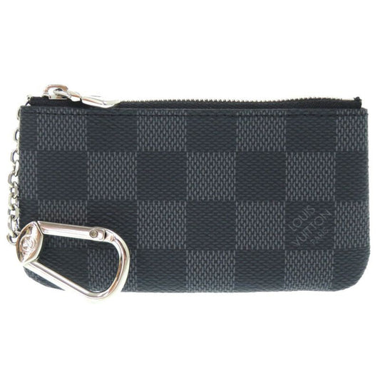 Louis Vuitton Pochette Cles Damier Graphite Coin Case Wallet 0798