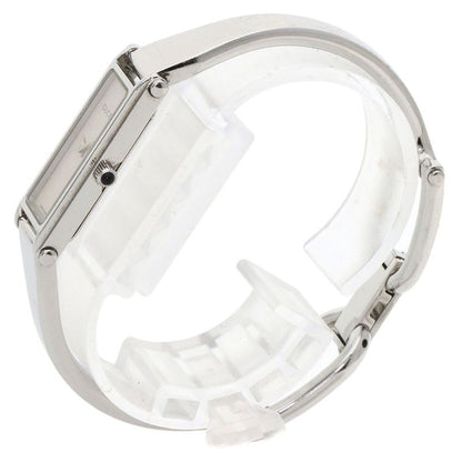 Gucci 1500l Square Face Bangle Watch SS Ladies
