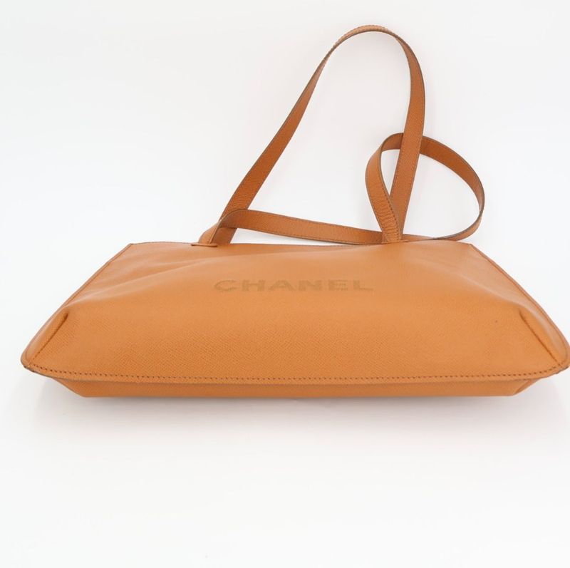 Chanel Leather Tote Bag Logo Stabbing <! -unavailable Characters-! > Calfskin