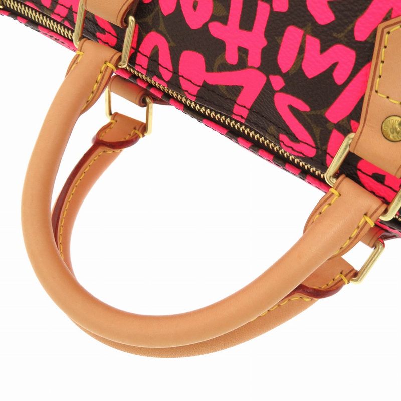 Louis Vuitton Speedy 30 Monogram Graffiti Fuchsia M93704 Handbag LV 1532 Louis