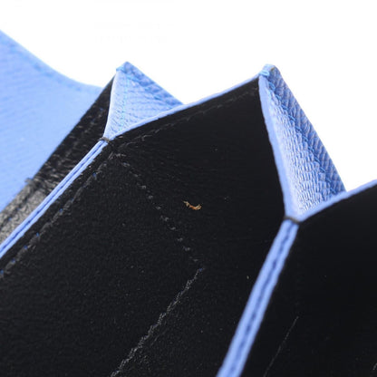 Balenciaga Card Case Ville Accordion Holder Blue Leather — view 5