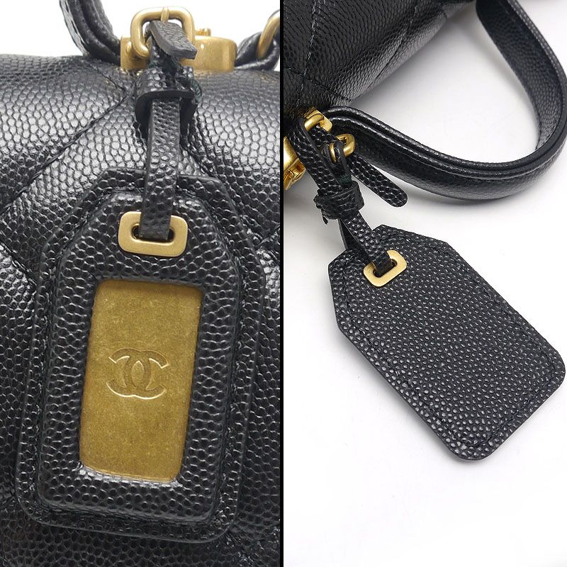 Chanel Matelasse Small Top Handle Bag 2WAY Chain Shoulder