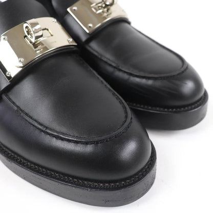 Hermes 2023 232075z Moccasin Hot Silver Hardware Kelly Buckle Leather Loafer