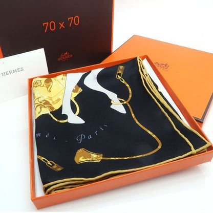 Hermes Kelly En Caleche 70 Kelly's Carriage Black X Yellow Silk With Box Hermes