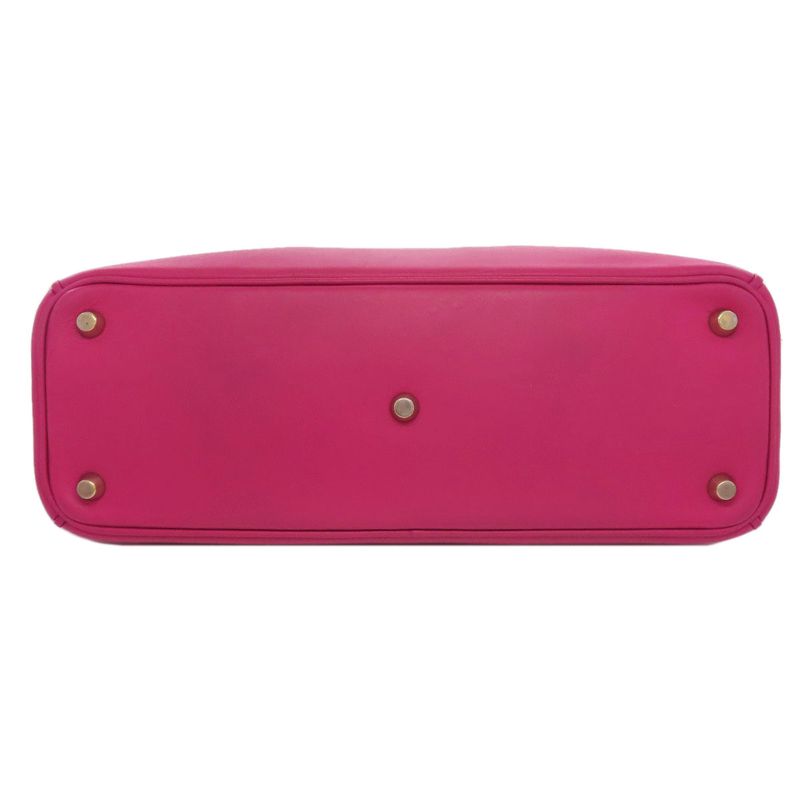 Christian DIOR Lady Dior 2WAY Handbag Calf Women Pink Leather Strap Crossbody