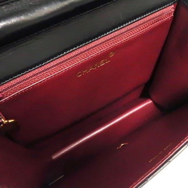 Chanel Chain Shoulder Bag Matelasse Push Lock Black Hardware Officially