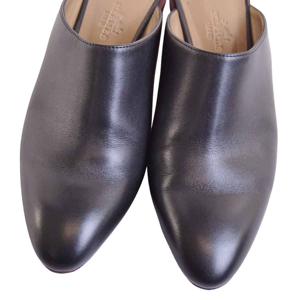 Hermes Sandals Sabot Mule Heels Leather — view 3