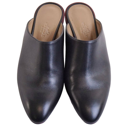 Hermes Sandals Sabot Mule Heels Leather — view 4