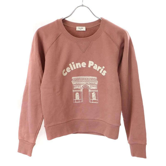 Celine 24 SS Arc de Triomphe Sweatshirt 2 Y88 D670 Q.25 pu Pink
