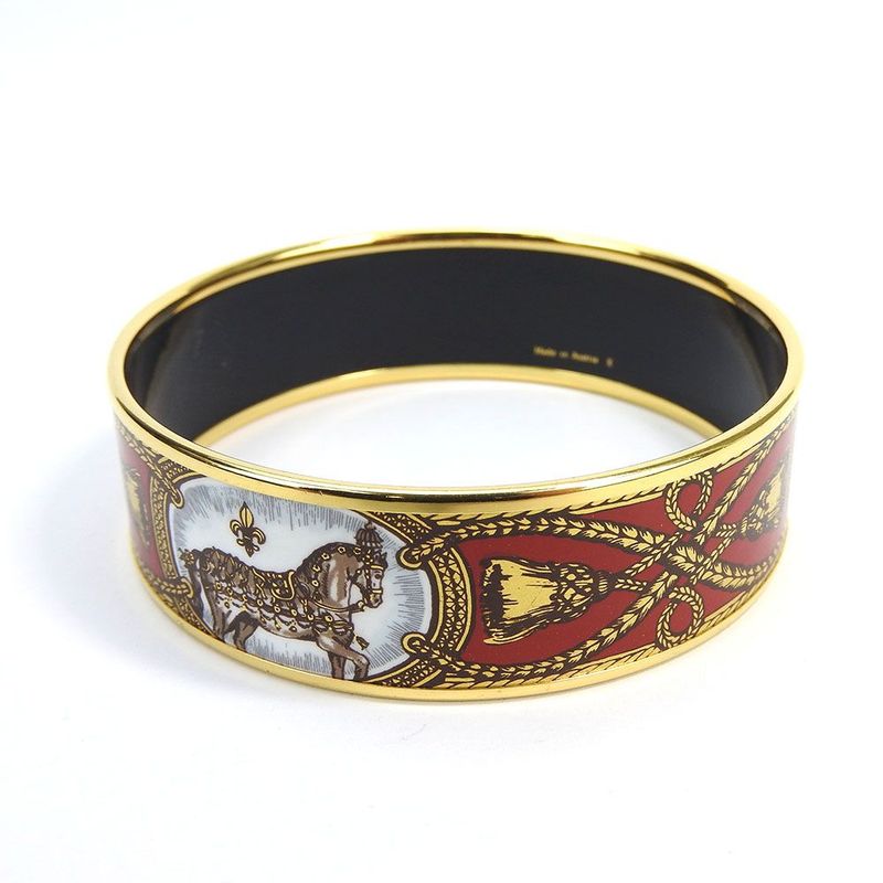 Hermes Emile Bangle Bracelet X Engraved Jewelry Small Accessories Horse