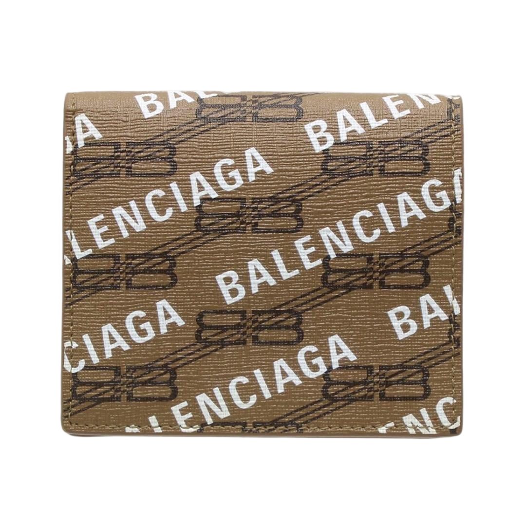 Balenciaga New BB Monogram Logo All Over Pattern Bifold Wallet