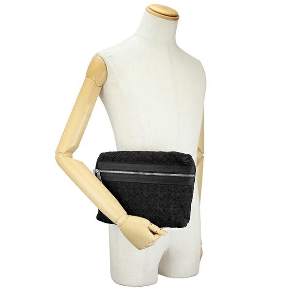 Bottega Veneta Clutch Bag Light Webbing Black