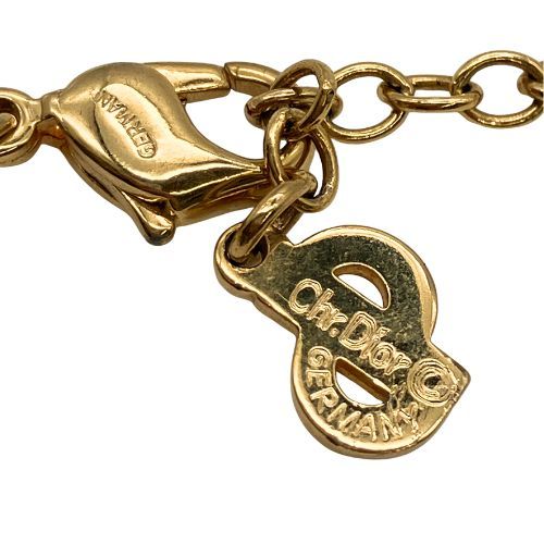 Christian DIOR Necklace Gold Plated Ball Chain Gold Plated Ball Chain Coin