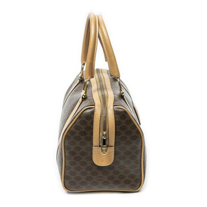 Celine Small Boston Brown Beige Macadam Canvas T-Shirt — view 4