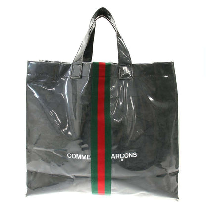 Gucci Comme Des Garcons Sherry Line Vinyl Tote Black