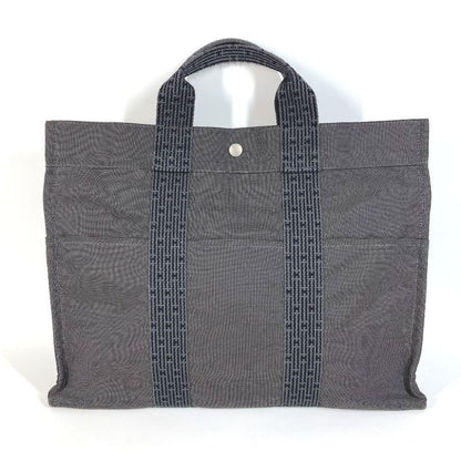 Hermes Handbag Her Line MM Canvas Gray