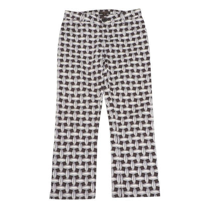 Louis Vuitton Pants Size 34 all Over Patterned Straight Stretch Cropped