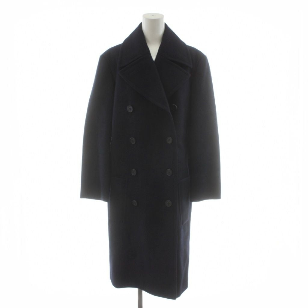 Celine Star Coat Long Length Wool 34 Navy 2