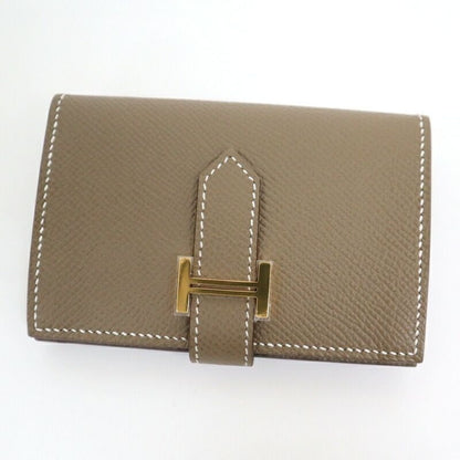 Hermes Base Anchor Dokes Etoupe Gold Epsom B Wallet